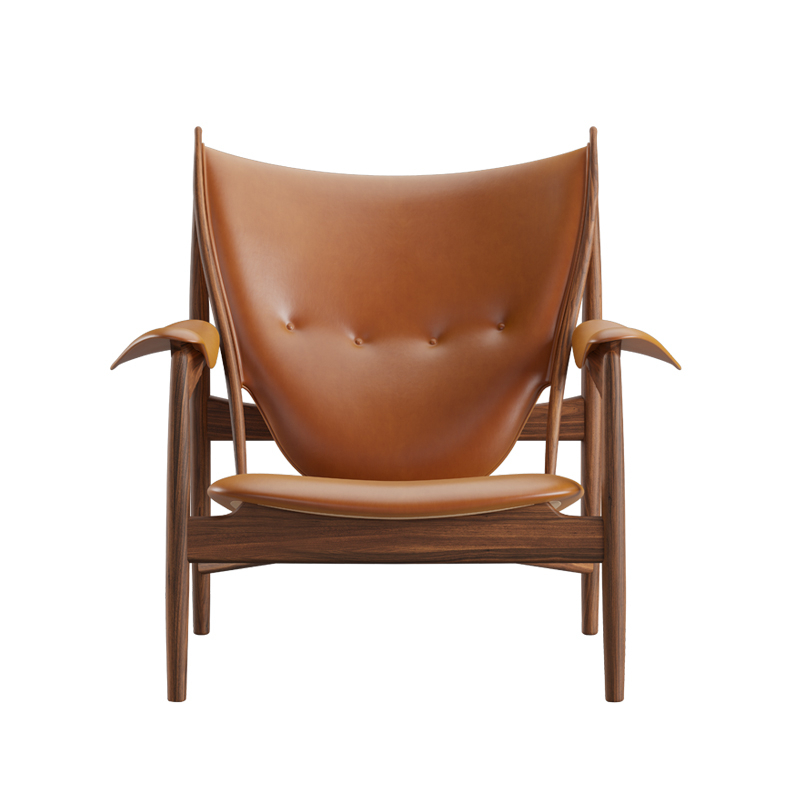 Fauteuil CHIEFTAIN Cuir Vegetal walnut HOUSE OF FINN JUHL