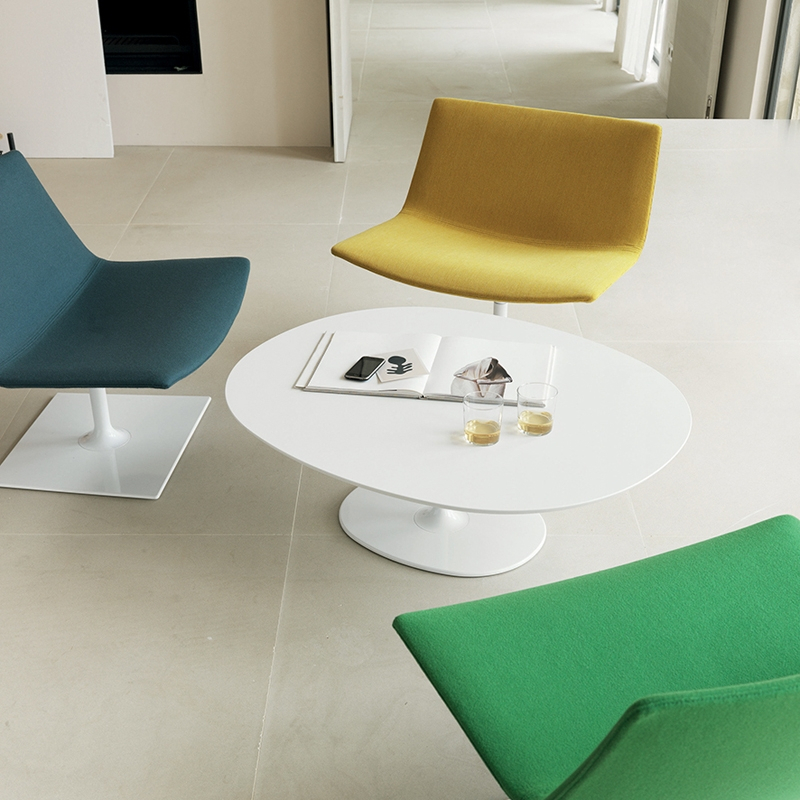 Table basse DIZZIE 108x90 Blanc ARPER