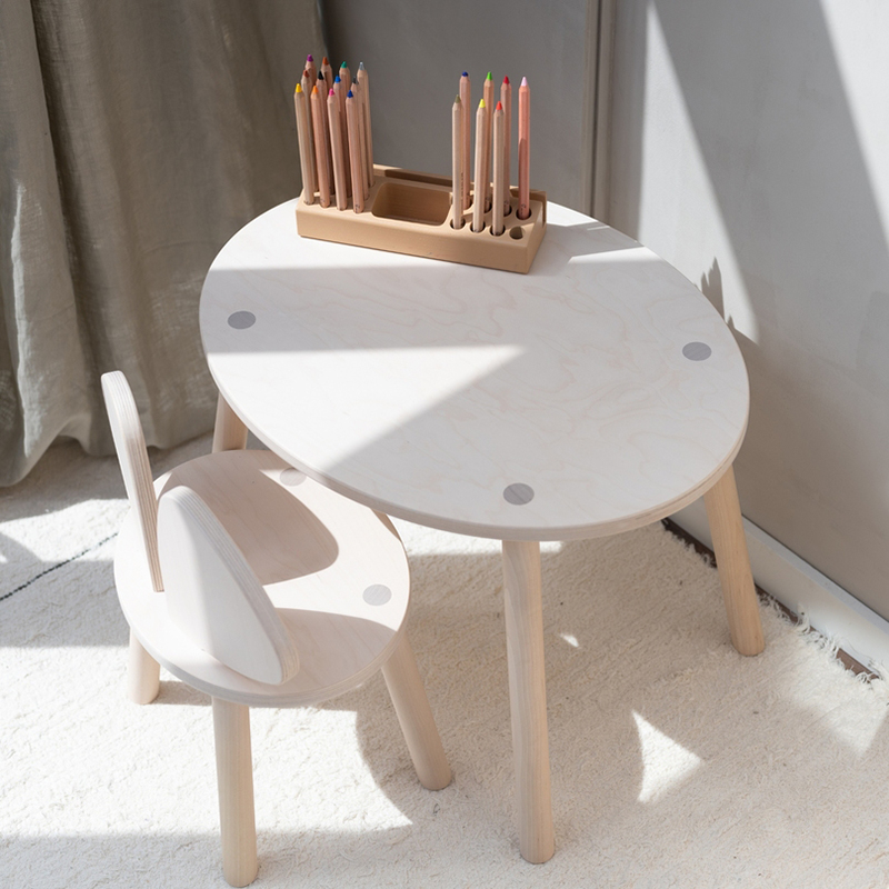 Table enfant Chaise et table MOUSE SET 2 à 5 ans Bouleau NOFRED
