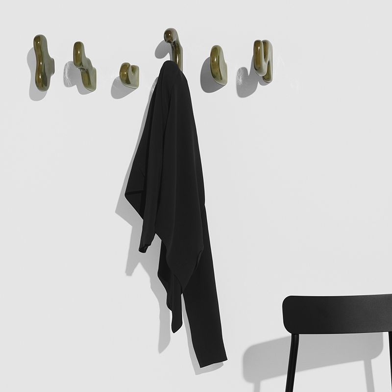 Patère Design Set de 6 patères KLUMP Vert PETITE FRITURE