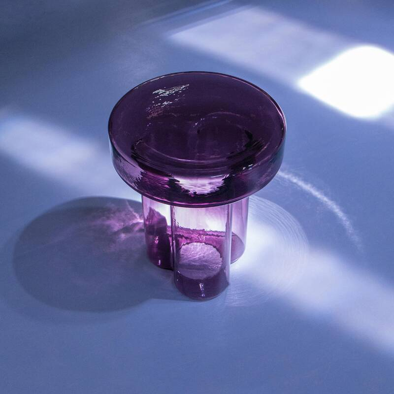 Table d'appoint guéridon SODA H 45 Violet améthyste MINIFORMS