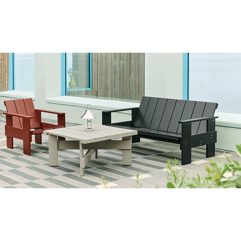 Table basse CRATE 75x75 Noir HAY