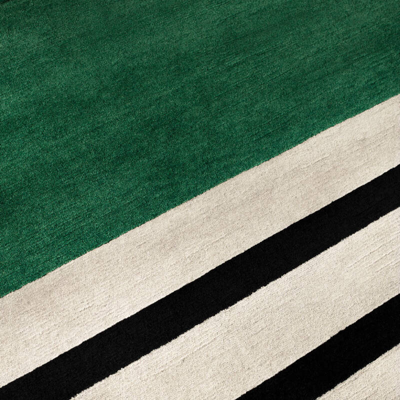 Tapis Tapis LES ARCS NOIR GRIS 1972 CC-TAPIS