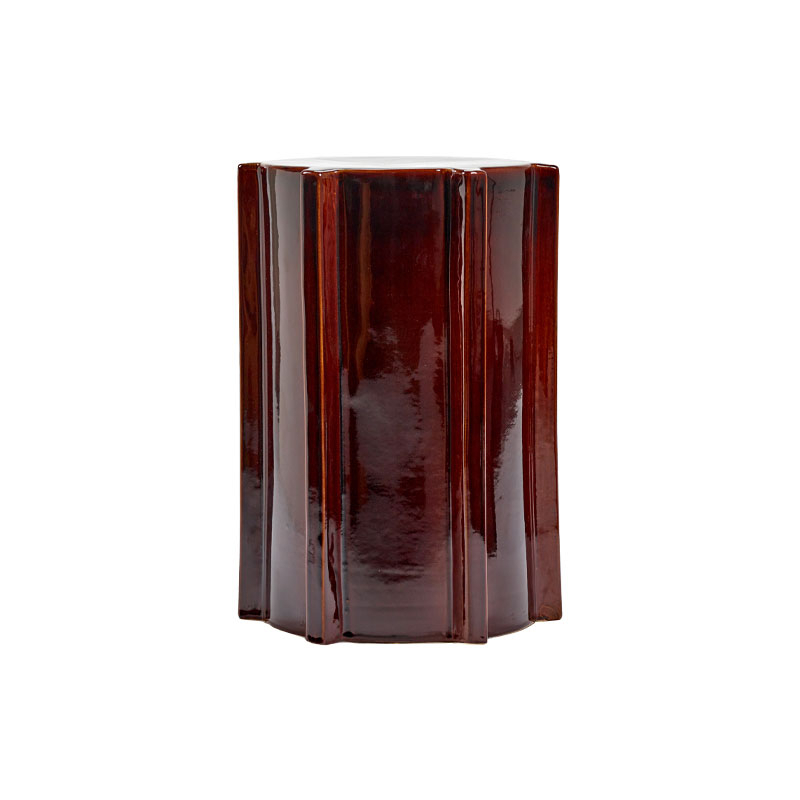 Table d'appoint guéridon PAWN GEOMETRIQUE Marron SERAX