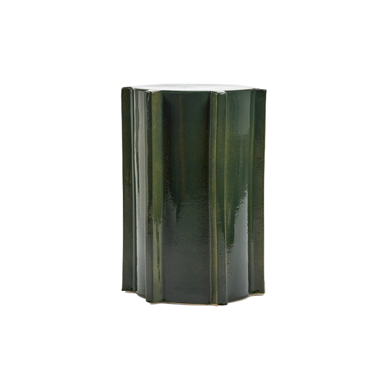 Table d'appoint guéridon PAWN GEOMETRIQUE Vert foncé SERAX