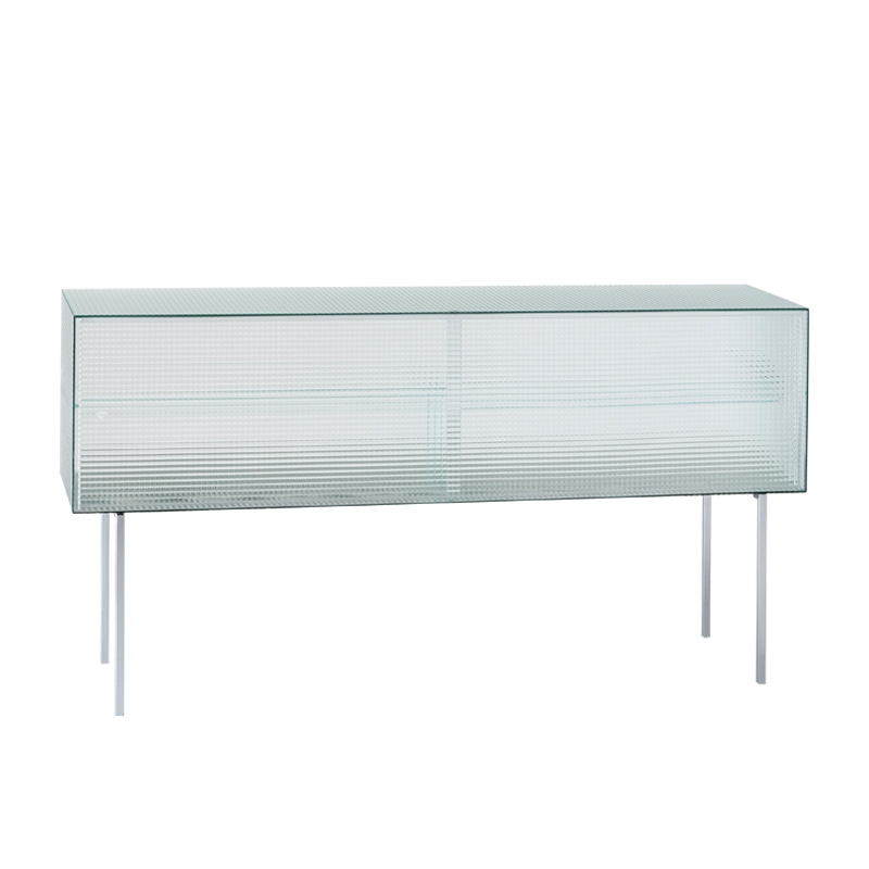 Meuble de rangement COMMODORE Bas verre quadrillé GLAS ITALIA