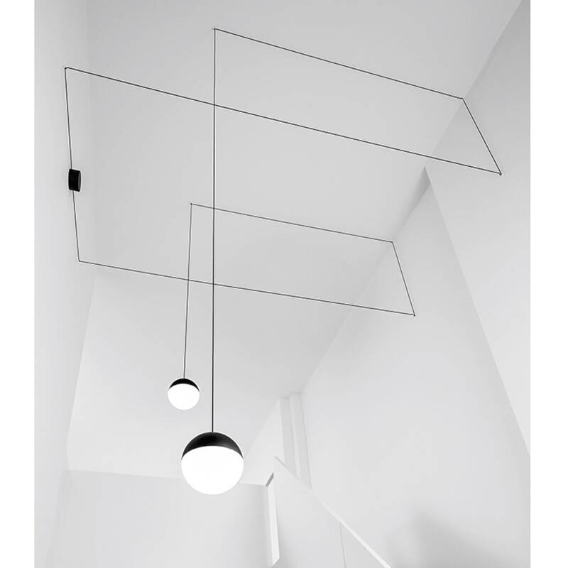 Accessoire luminaire STRING LIGHT Rosace pour plafond/mur Noir FLOS