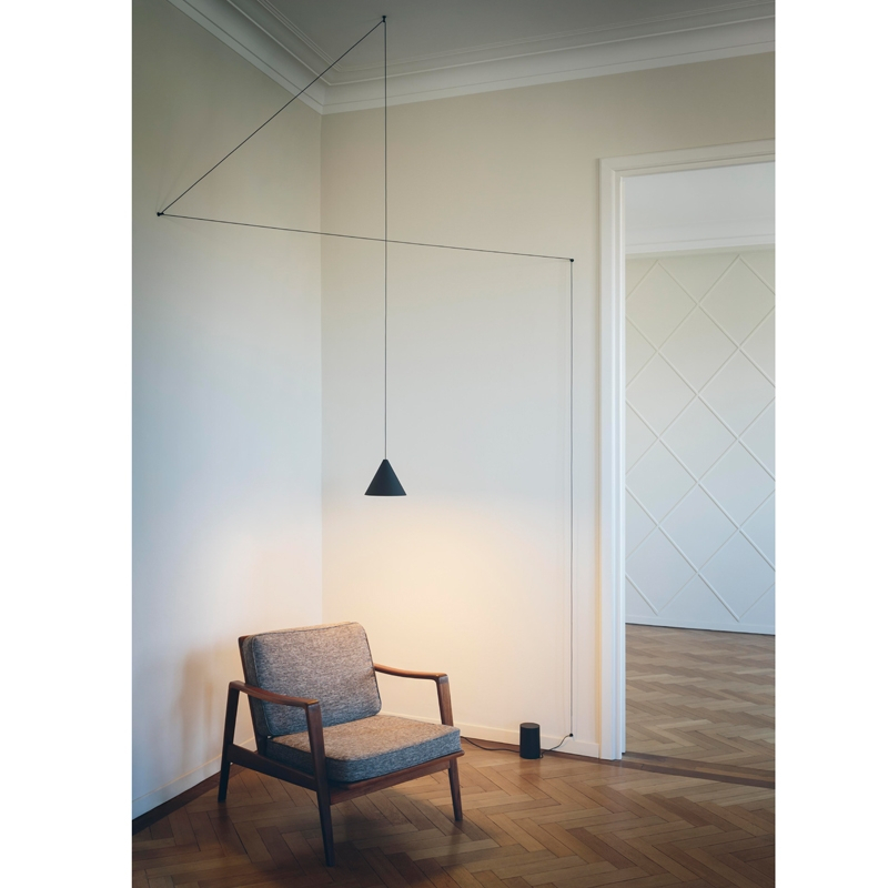Accessoire luminaire STRING LIGHT Interrupteur de sol Noir FLOS