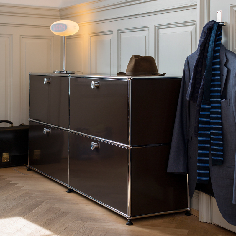 Meuble de rangement USM HALLER E2 Bleu gentiane USM HALLER