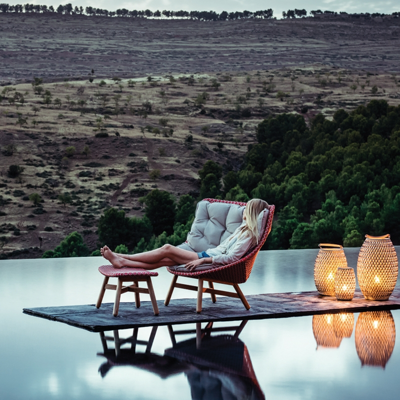 Fauteuil extérieur MBRACE Bergère Pepper DEDON