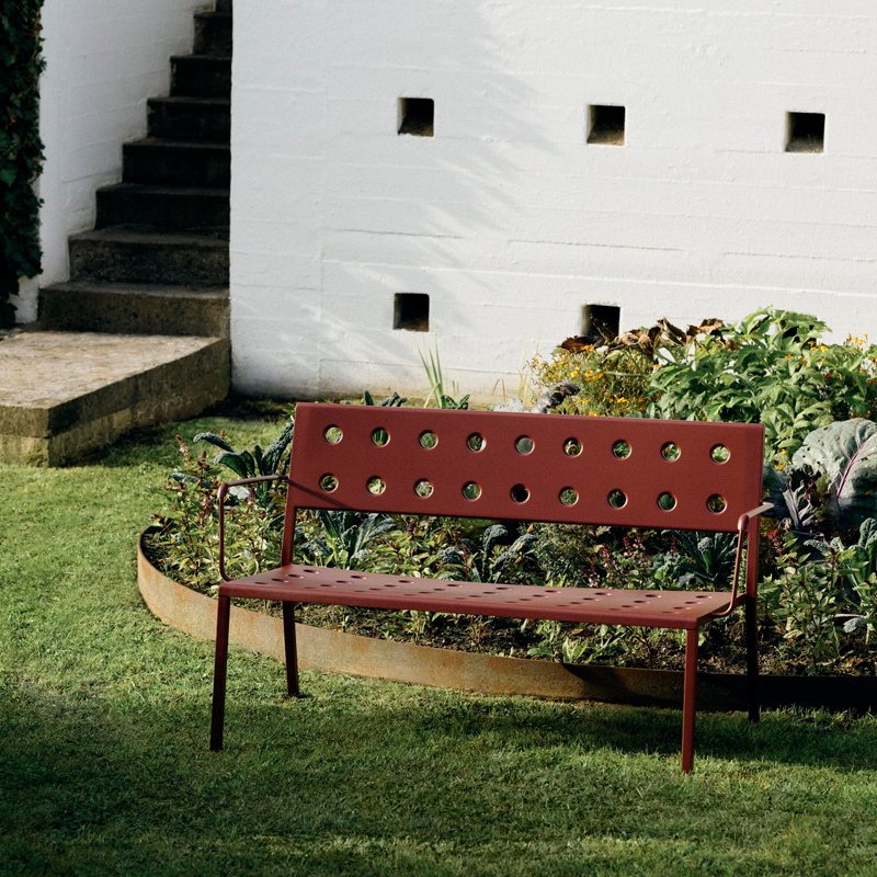 Banc extérieur Banc BALCONY LOUNGE avec accoudoirs Beige HAY