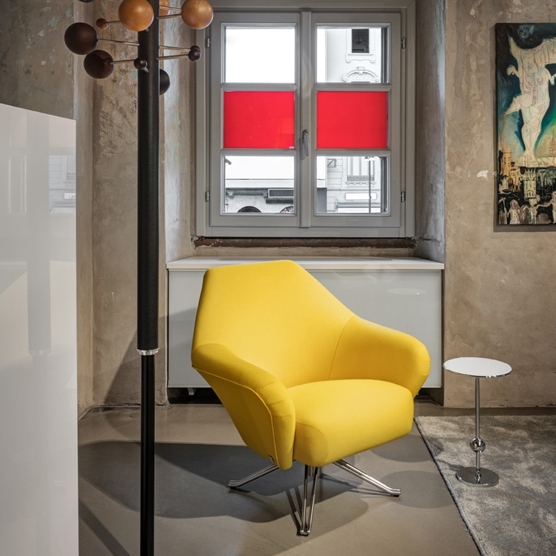 Fauteuil P32 Jaune moutarde 2B TECNO