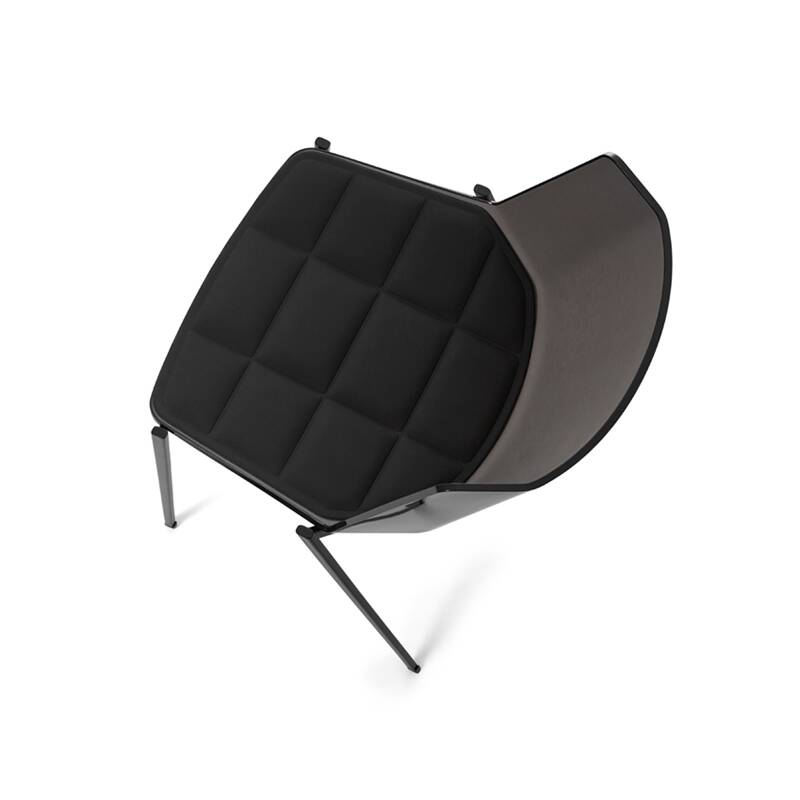 Coussin Lot de 2 galettes d'assise AÏKU Noir MDF