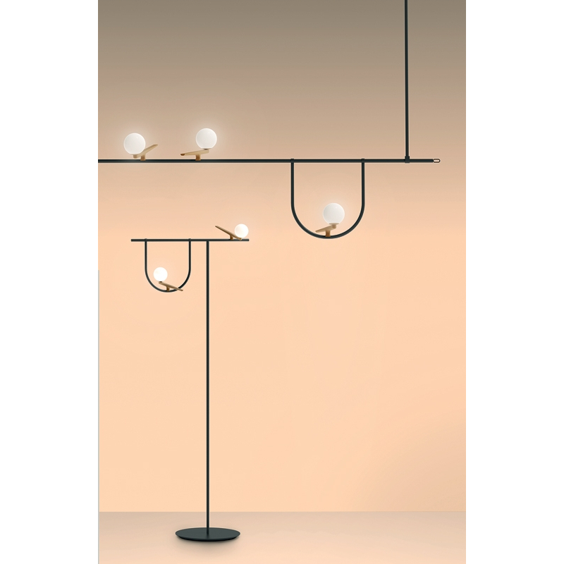 Suspension YANZI 1 Laiton, noir ARTEMIDE