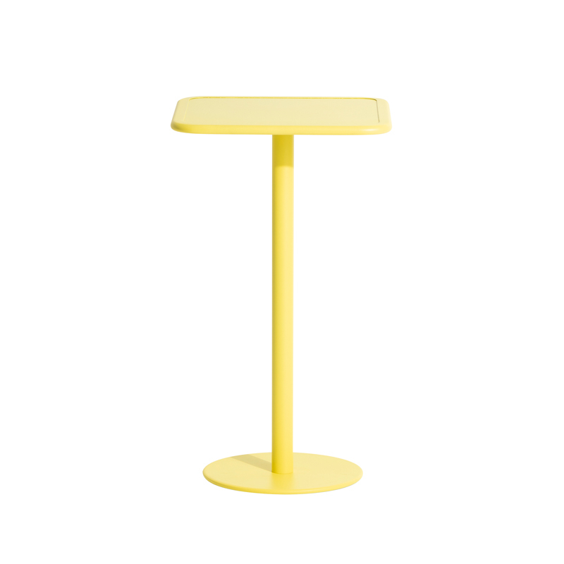 Table extérieur Mange-debout WEEK-END carré Jaune PETITE FRITURE