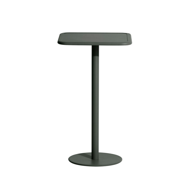 Table extérieur Mange-debout WEEK-END carré Vert bouteille PETITE FRITURE