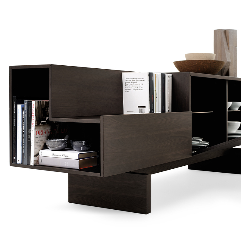 Meuble de rangement ELLA Chêne teinte foncée MOGG