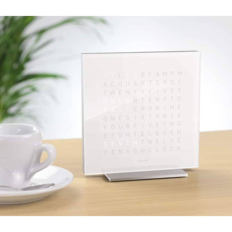 Horloge Horloge/ réveil QLOCKTWO EARTH 13,5 Pure Blanc QLOCKTWO