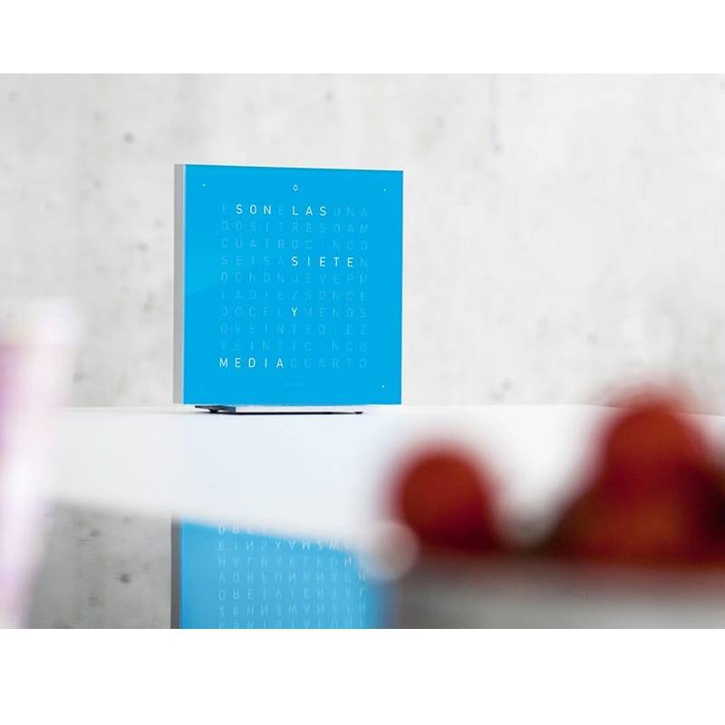 Horloge Horloge/ réveil QLOCKTWO EARTH 13,5 Pure Bleu QLOCKTWO