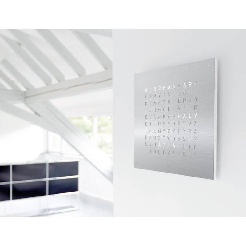 Horloge Horloge QLOCKTWO EARTH 45 Stainless steel QLOCKTWO