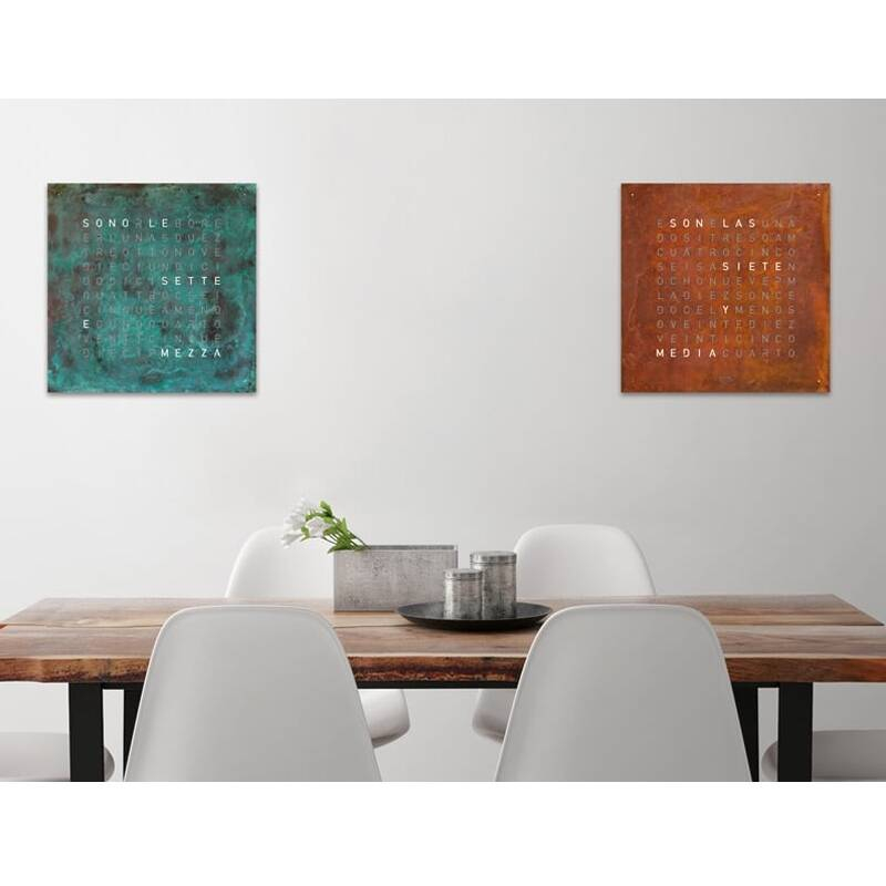 Horloge Horloge QLOCKTWO EARTH 45 Creator's Edition Rust QLOCKTWO