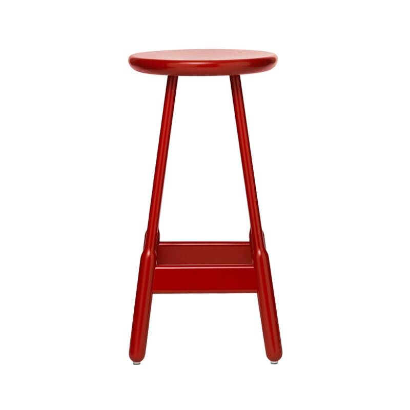 Tabouret haut ALBERT BAR STOOL Rouge MASSPRODUCTIONS