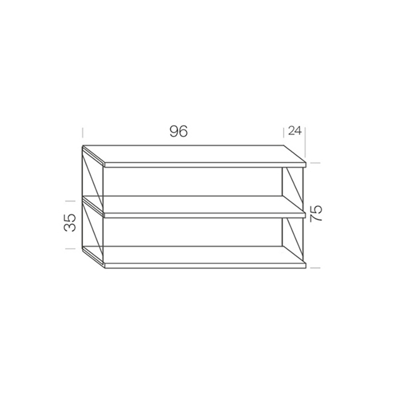 Etagère TRIA PACK Murale Gris MOBLES 114