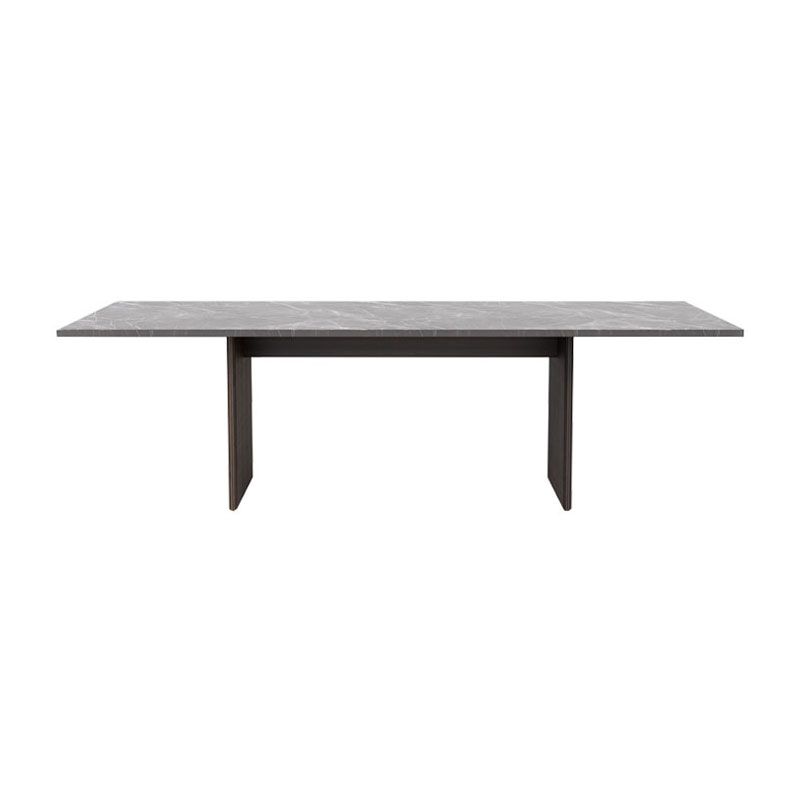 Table CABIN SQUARE Marbre Pietra gris / Chêne foncé VIPP