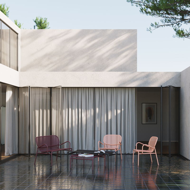 Canapé extérieur WEEK-END Bleu océan PETITE FRITURE