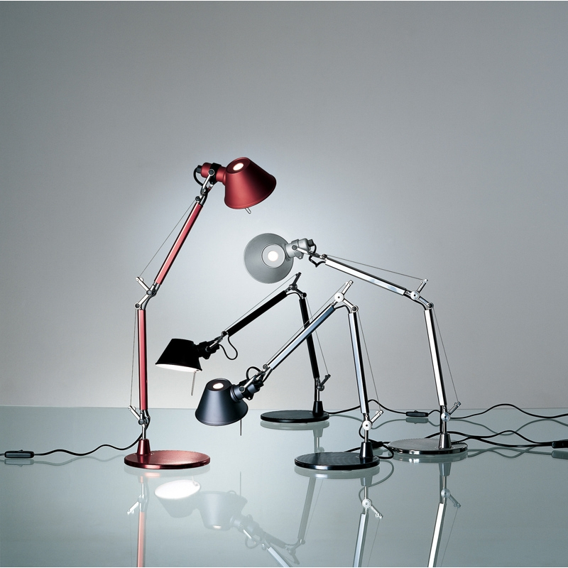 Lampe de bureau TOLOMEO MICRO Rouge anodisé ARTEMIDE