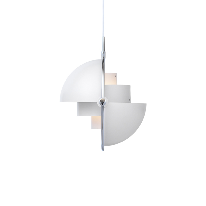 Suspension MULTI-LITE Chrome/ blanc GUBI