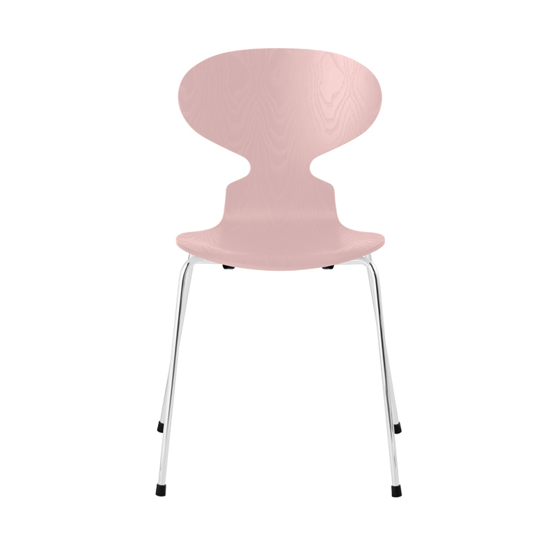 Chaise FOURMI 4 PIEDS Frêne teinté Rose pâle FRITZ HANSEN