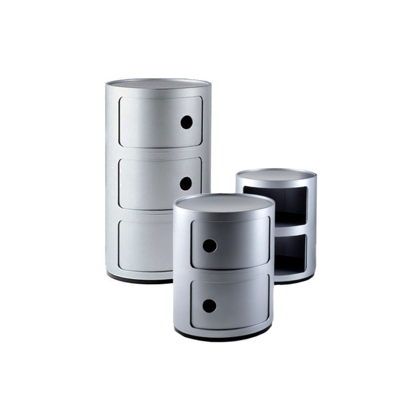 Meuble de rangement COMPONIBILI 3 tiroirs Argent KARTELL