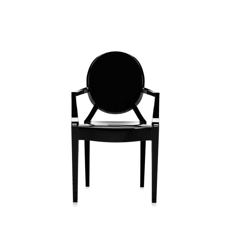 Siège enfant Fauteuil enfant LOU LOU GHOST Noir brillant KARTELL