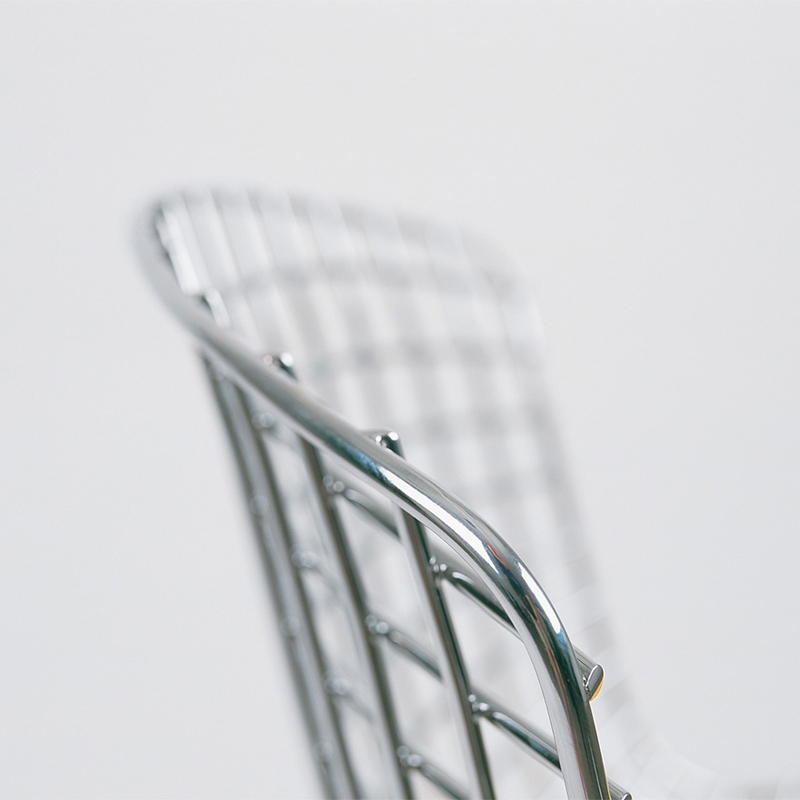 Chaise BERTOIA avec galette d'assise Rouge KNOLL