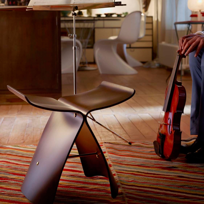 Tabouret BUTTERFLY STOOL Palissandre VITRA