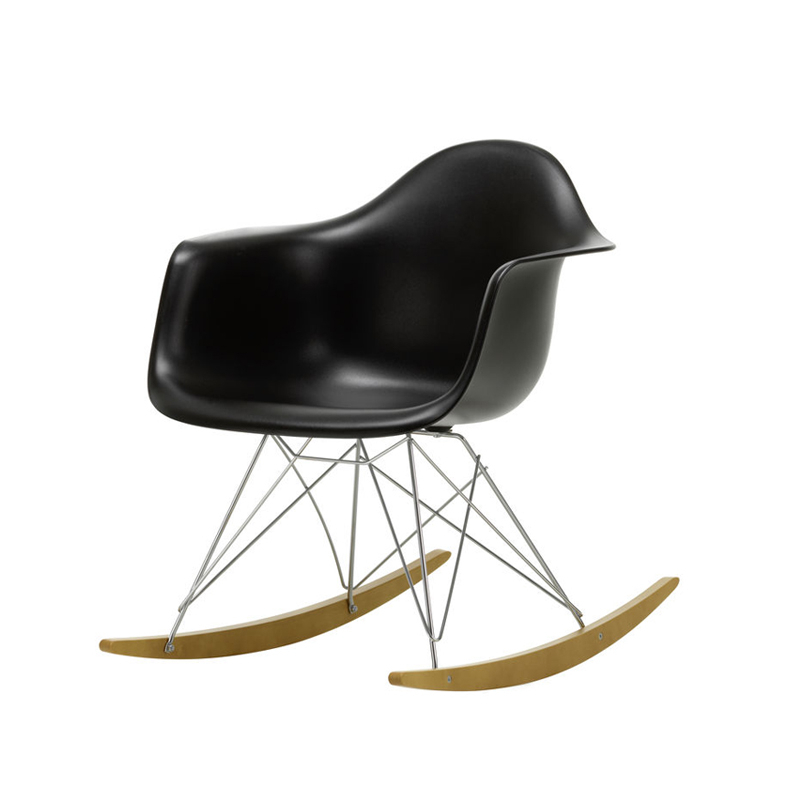 Fauteuil EAMES PLASTIC ARMCHAIR RAR Noir RE VITRA