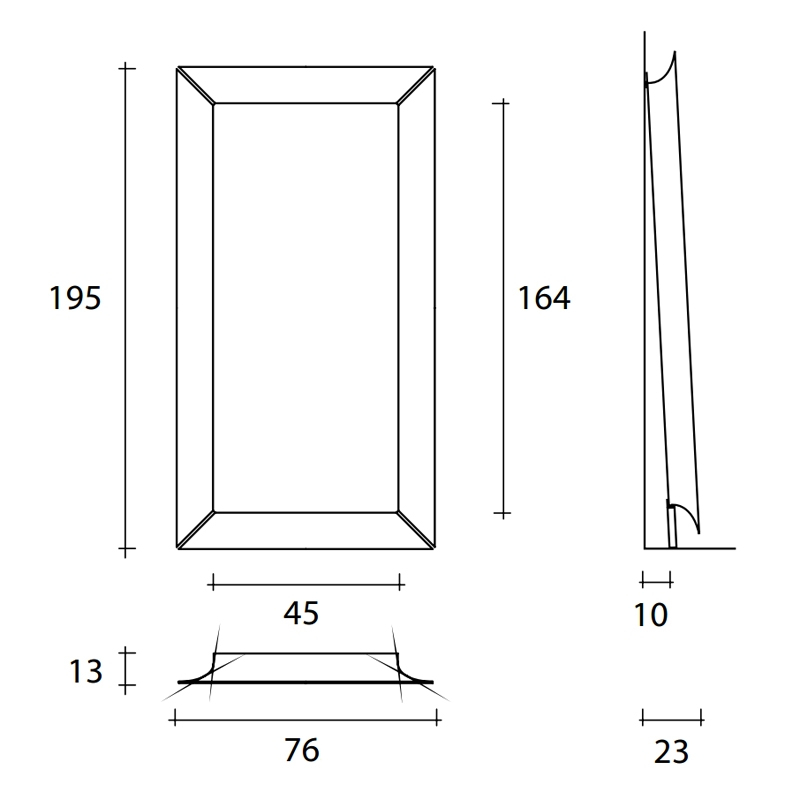Miroir Miroir CAADRE posé au sol FIAM