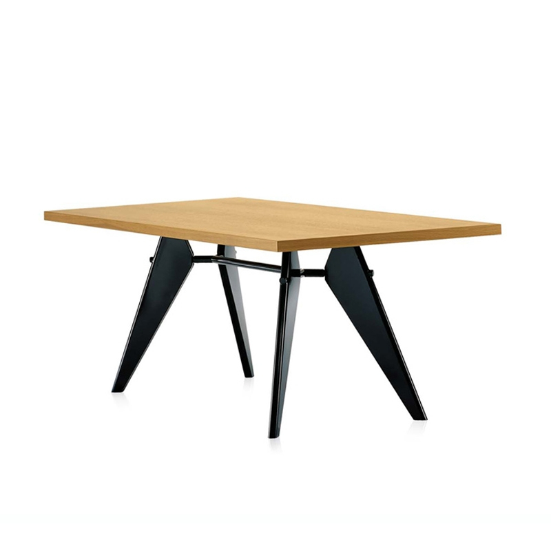 Table EM TABLE Piètement noir VITRA