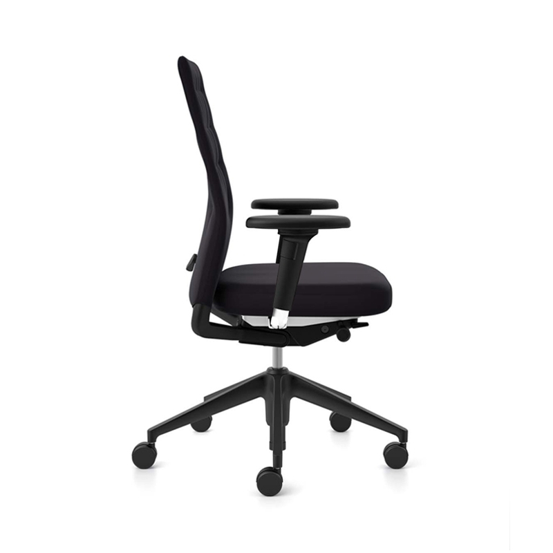 Fauteuil de bureau ID TRIM Tissu noir  Piétement noir VITRA