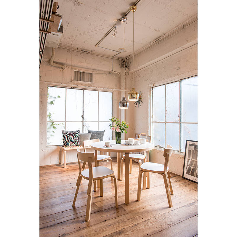 Table AALTO 90A Bouleau / Blanc ARTEK