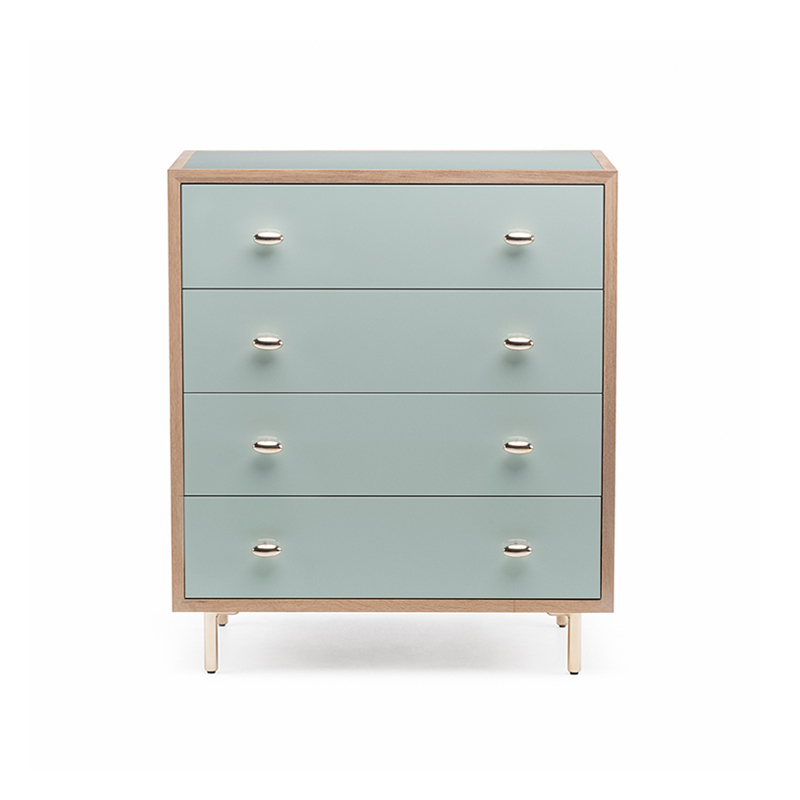 Meuble de rangement Commode CLASSON Chêne huilé blanc / HDF Lagon DE LA ESPADA