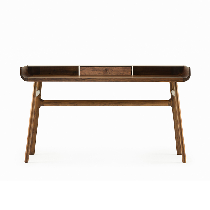 Bureau HAROLD Noyer danois huilé/ blanc DE LA ESPADA