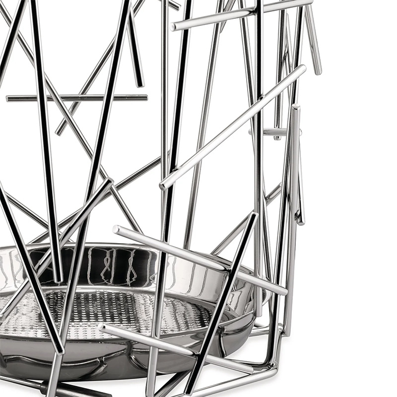 Petit rangement Porte-parapluie BLOW UP Chrome ALESSI