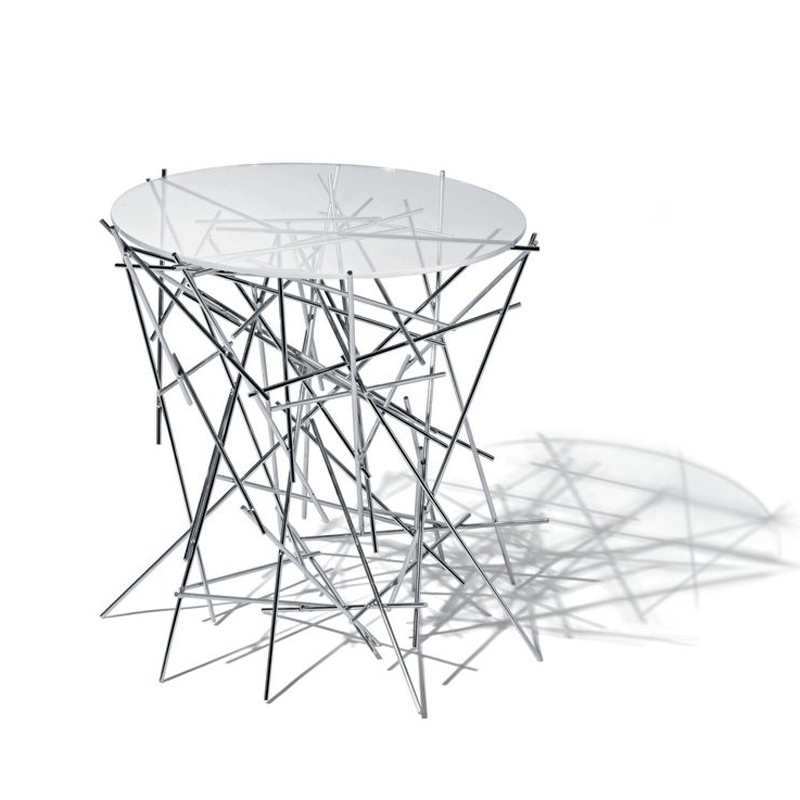 Table d'appoint guéridon BLOW UP Chrome ALESSI
