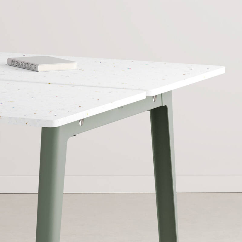 Bench Bench NEW MODERN 2 places Plastique Recyclé Gris Eucalyptus TIPTOE