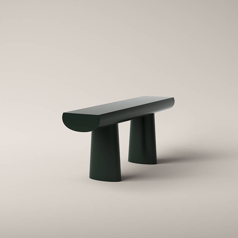 Table CONSOLE Vert foncé KARAKTER
