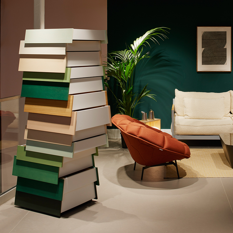 Meuble de rangement STACK 13 tiroirs Rouge ESTABLISHED & SONS