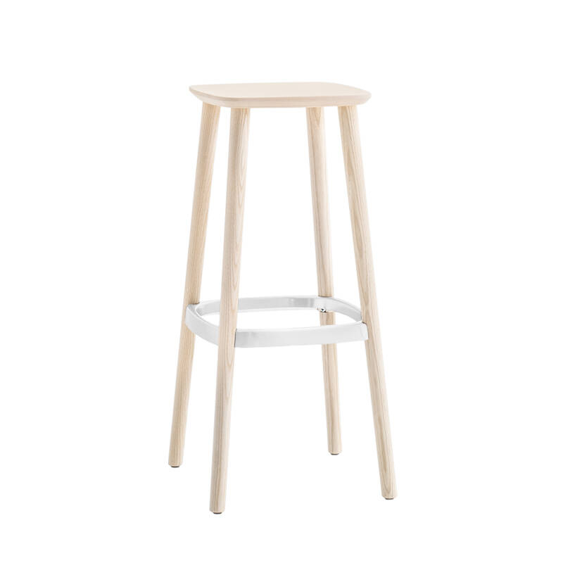 Tabouret haut BABILA STOOL 2706 Frêne blanchi/ blanc PEDRALI
