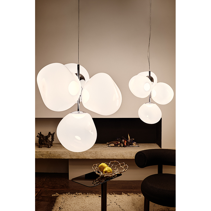 Suspension MELT CHANDELIER SMALL Opalin/ Or TOM DIXON